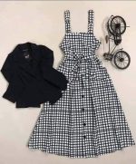 Western Denim Style Ladies Blazer Gown Tops