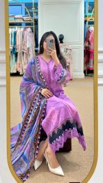 Digital Printed 3 Piece | China Microstich Ari Work Dress - Image 34
