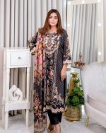 Digital Printed 3 Piece | China Microstich Ari Work Dress - Image 27