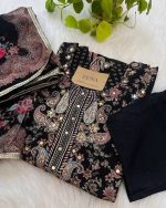 Digital Printed 3 Piece | China Microstich Ari Work Dress - Image 28