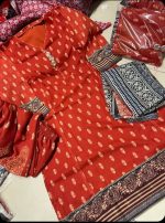 Digital Printed 3 Piece | China Microstich Ari Work Dress - Image 25