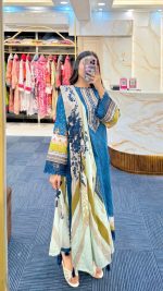Digital Printed 3 Piece | China Microstich Ari Work Dress - Image 20