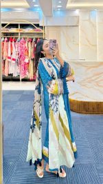 Digital Printed 3 Piece | China Microstich Ari Work Dress - Image 19