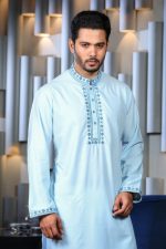 Luxury Pakistani Panjabi with Box | Jacquard Cotton & Embroidery - Image 5