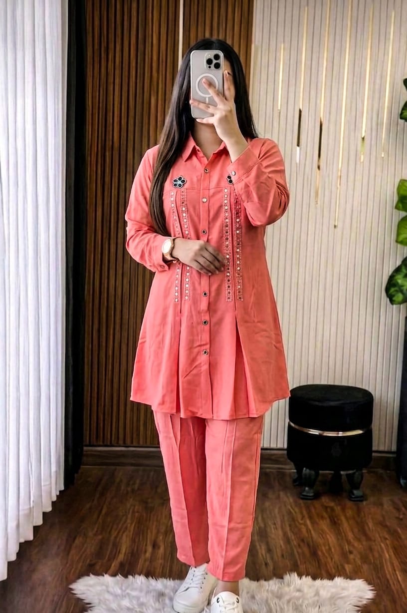 Ladies Pant and Shirt Two Piece Ladies Pant and Shirt Two Piece Garments Georgette