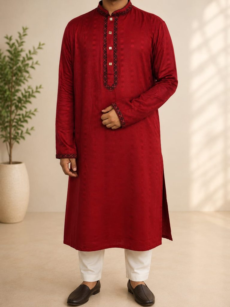 Premium Cotton Embroidery Panjabi