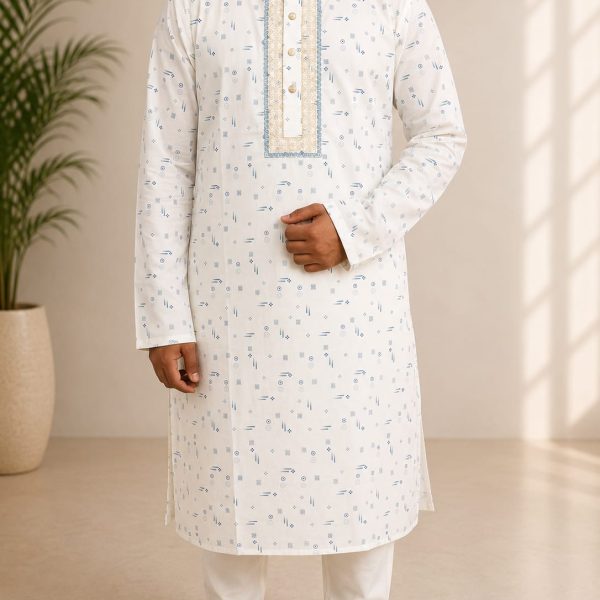 Premium Cotton Embroidery Panjabi