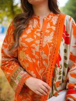 Digital Printed 3 Piece | China Microstich Ari Work Dress - Image 14