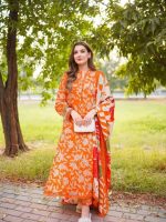 Digital Printed 3 Piece | China Microstich Ari Work Dress - Image 15