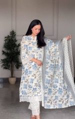 Cotton Embroidery Three Piece for Women | Keshabpur.com - Image 8