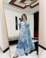 Cotton Embroidery Three Piece for Women with Full Body Embroidery Work