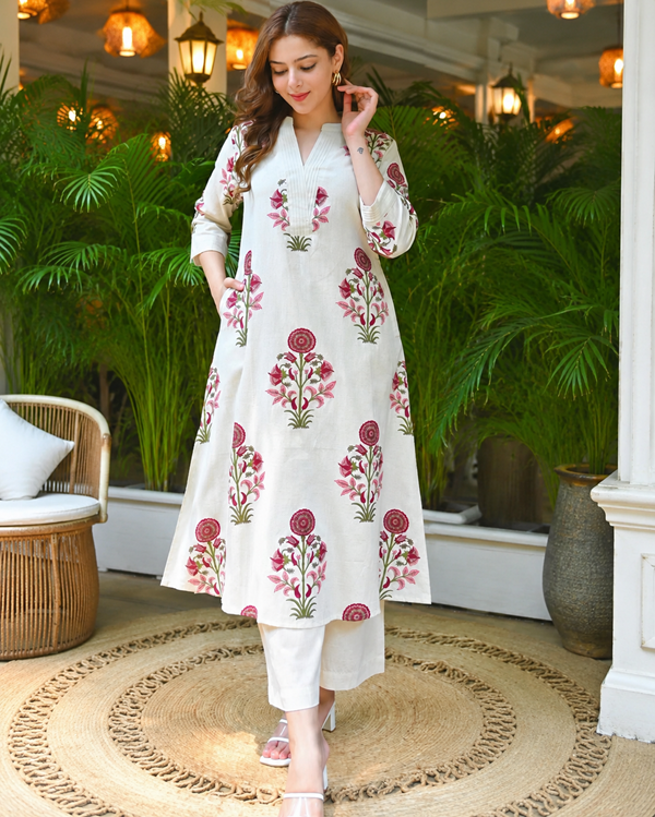 Printed Two Piece Collection for Women in TC Cotton Fabric