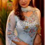 Premium Embroidery Four Piece, Pakistani Four Piece, Embroidered Dress, Tissue Four Piece, Sequence Embroidery, Ladies Four Piece, Women's Fashion