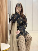 Digital Printed 3 Piece | China Microstich Ari Work Dress - Image 22