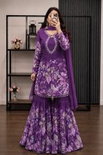 Premium New Design Three Piece | Thai Micro Georgette Stone Work - Image 3