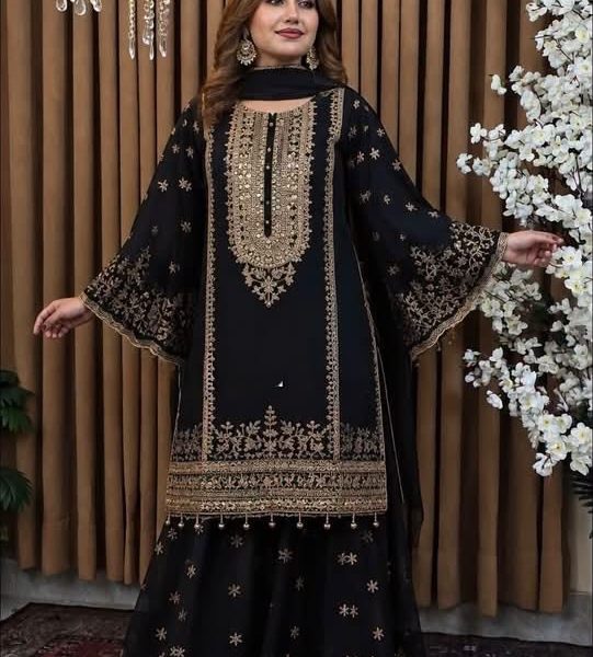 New Premium Gararah Dress Indian Georgette Heavy Embroidery