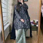 Digital Printed 3 Piece China Microstich Ari Work Dress for Women