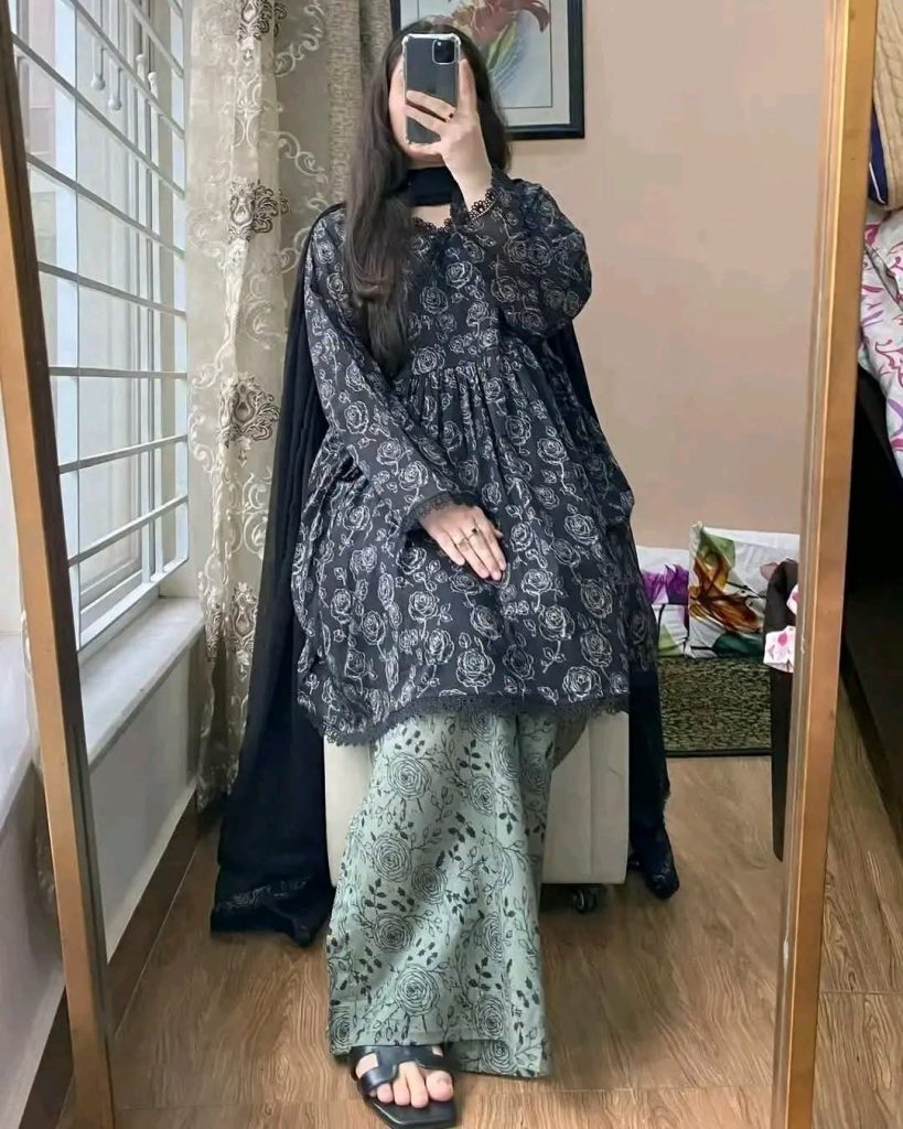 Digital Printed 3 Piece China Microstich Ari Work Dress for Women
