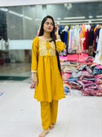 Embroidered Two Piece | Budget Friendly Switch Silk Dress - Image 4