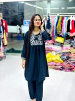 Embroidered Two Piece | Budget Friendly Switch Silk Dress - Image 2