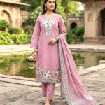 Pakistani Inspired Embroidery Readymade Three Piece for Women