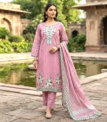Pakistani Inspired Embroidery Readymade Three Piece for Women