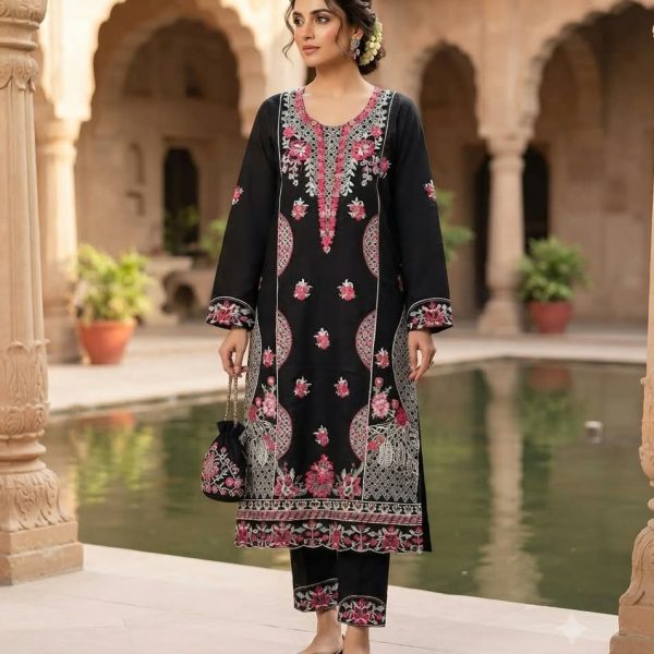 Pakistani Bin Hamid Embroidery Readymade Three Piece for Women
