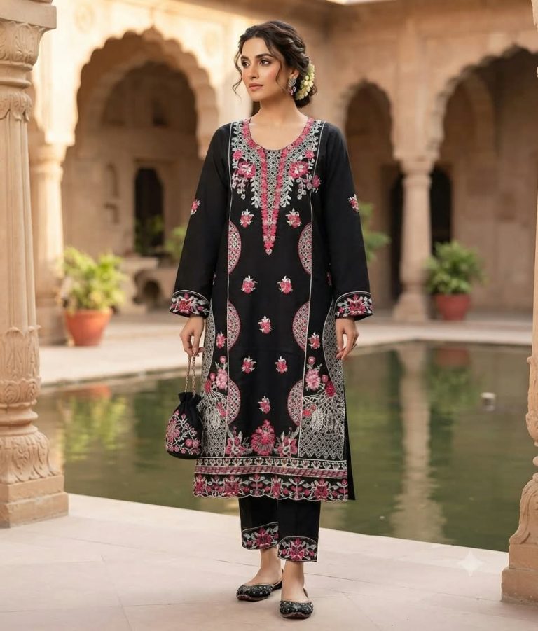 Pakistani Bin Hamid Embroidery Readymade Three Piece for Women